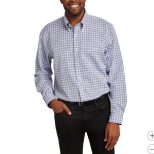 NEW Kirkland Signature Mens 16.5 Button-Down Shirt 34/35 Plaid